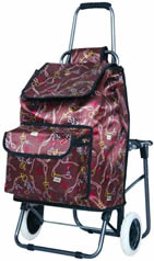 Folding shopping cart with seatXDZ03-2F-06