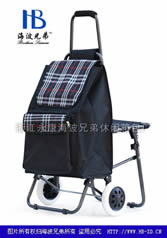 Folding shopping cart with seatXDZ03-2F-16