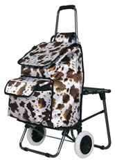 Folding shopping cart with seatXDZ03-2F-13